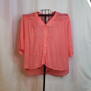 Beautiful Coral button down top